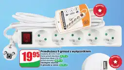 Dino Przedłużacz 5 gniazd z wyłącznikiem oferta