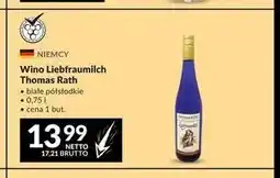 Makro Wino białe Liebfraumilch Thomas Rath półsłodkie oferta