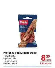 Makro Kiełbasa podsuszana myśliwska Duda oferta