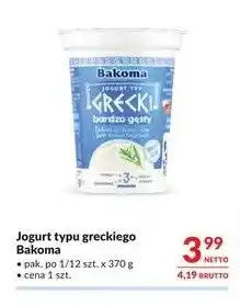 Makro Jogurt typu greckiego Bakoma oferta