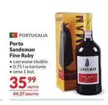 Makro Wino czerwone Porto Sandeman Fine Ruby słodkie w kartonie oferta