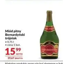 Makro Miód pitny Bernardyński trójniak oferta