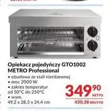 Makro Opiekacz pojedynczy GTO1002 Metro Professional oferta