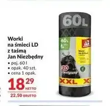 Makro Worki na śmieci LD z taśmą 60 l Jan Niezbędny oferta