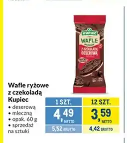 Makro Wafle ryżowe z czekoladą mleczną Kupiec oferta