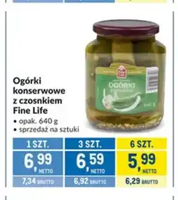 Makro Ogórki konserwowe z czosnkiem Fine Life oferta