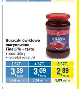 Makro Buraczki ćwikłowe marynowane tarte Fine Life oferta