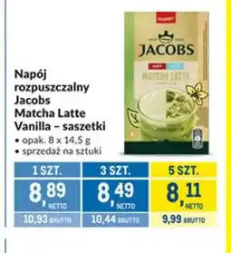 Makro Kawa rozpuszczalna Napój rozpuszczalny Jacobs Matcha Latte Vanilla - saszetki oferta