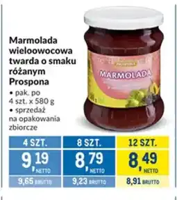 Makro Marmolada wieloowocowa twarda o smaku różanym Prospona oferta