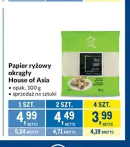 Makro Papier ryżowy okrągły House of Asia oferta