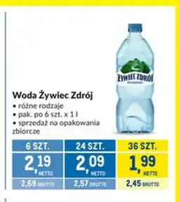 Makro Woda Żywiec Zdrój oferta