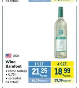 Makro Wino Barefoot oferta