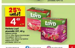 Twój Market Herbata Loyd piramidki 20T maliny i truskawki oferta