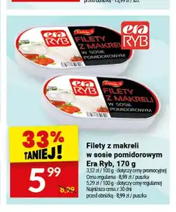 Twój Market Filety z makreli w sosie pomidorowym Era Ryb oferta