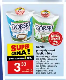 Twój Market Górski puszysty serek śmietankowy Sobik oferta