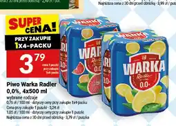 Twój Market Piwo bezalkoholowe Warka Radler 4-pak oferta