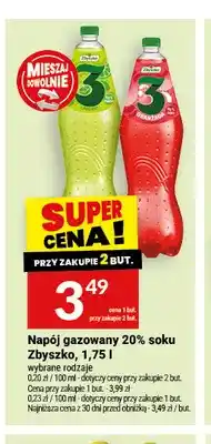 Twój Market Napój gazowany 20% soku Zbyszko 3 limonki oferta