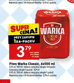 Twój Market Piwo Warka Classic 4-pak oferta