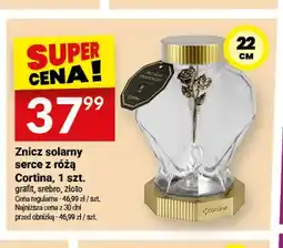 Twój Market Znicz solarny serce z różą Cortina oferta