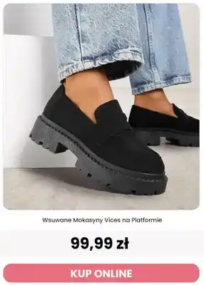Wsuwane mokasyny Vices na platformie