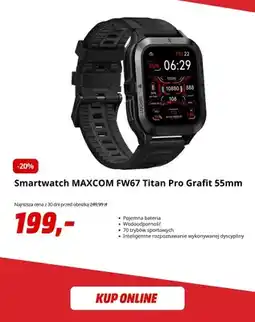 Media Markt Smartwatch Maxcom FW67 Titan Pro Grafit 55 mm oferta