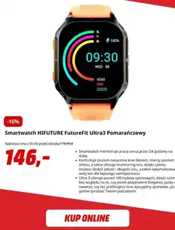 Media Markt Smartwatch HiFuture FutureFit Ultra3 pomarańczowy oferta