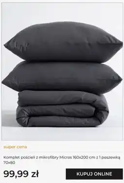 Home&You Komplet pościeli z mikrofibry Micros 160x200 cm z 1 poszewką 70x80 Home & You oferta