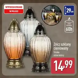 ALDI Znicz szklany cieniowany 29 cm oferta