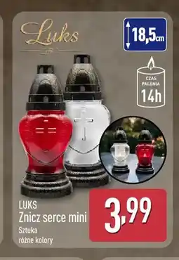 ALDI Znicz Luks serce mini czerwony 18,5 cm oferta