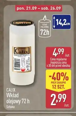ALDI Wkład olejowy Calix 72h 14,2 cm oferta