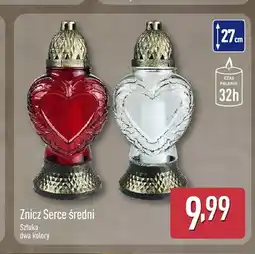 ALDI Znicz Serce średni czerwony 27 cm oferta