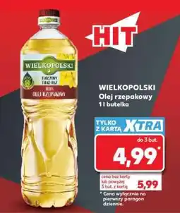 Kaufland WIELKOPOLSKI Olej rzepakowy 1L butelka oferta