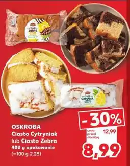 Kaufland OSKROBA Ciasto Cytryniak lub Ciasto Zebra oferta