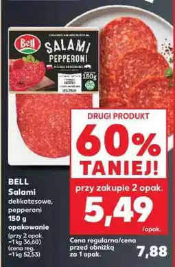 Kaufland BELL Salami delikatesowe, pepperoni 150 g opakowanie oferta