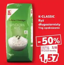 Kaufland K-CLASSIC Ryż długoziarnisty 1 kg opakowanie oferta