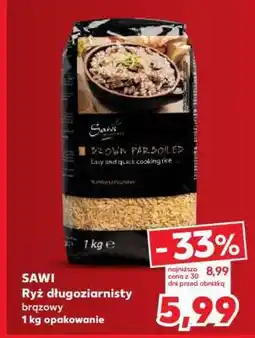 Kaufland SAWI Ryż długoziarnisty brązowy 1 kg opakowanie oferta