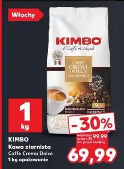 Kaufland KIMBO Kawa ziarnista Caffe Crema Dolce 1 kg opakowanie oferta