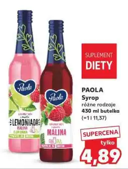 Kaufland PAOLA Syrop różne rodzaje 430 ml butelka oferta