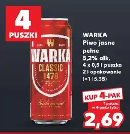 Kaufland WARKA Piwo jasne pełne 5,2% alk oferta