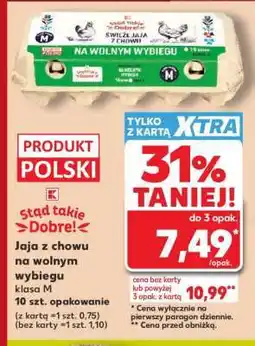 Kaufland Jaja z chowu na wolnym wybiegu klasa M 10 szt. opakowanie oferta