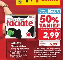 Kaufland ŁACIATE Masło ekstra 200 g opakowanie oferta