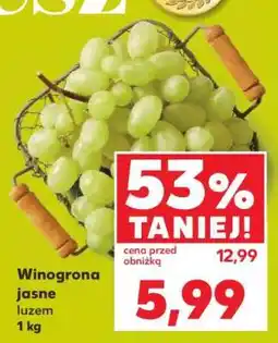 Kaufland Winogrona jasne luzem 1 kg oferta