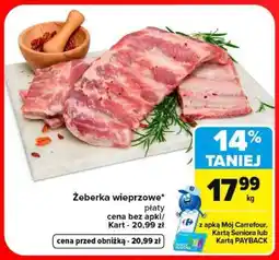 Carrefour Żeberka wieprzowe oferta