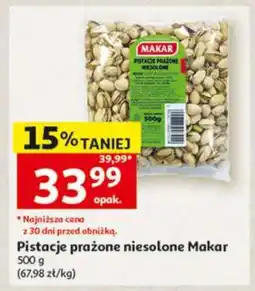 Auchan Pistacje prażone niesolone Makar oferta