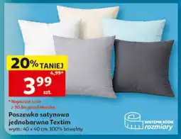 Auchan Poszewka satynowa jednobarwna Textim oferta