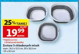 Auchan Zestaw 3 składanych misek oferta
