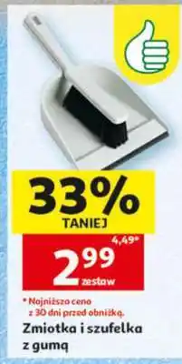 Auchan Zmiotka i szufelka z gumą oferta
