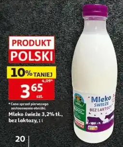 Auchan Mleko świeże 3,2% tł., bez laktozy oferta