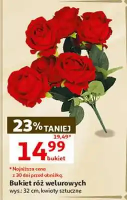 Auchan Bukiet róż welurowych oferta