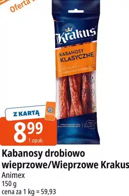 E.Leclerc Kabanosy drobiowo wieprzowe/Wieprzowe Krakus oferta